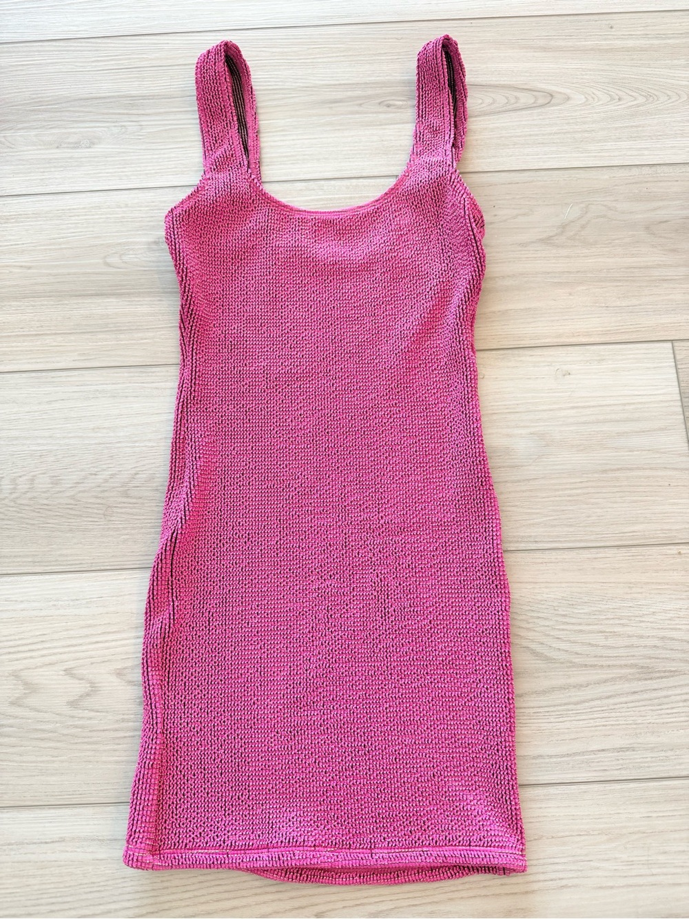NWOT Good American Fuschia Knit Bodycon Dress